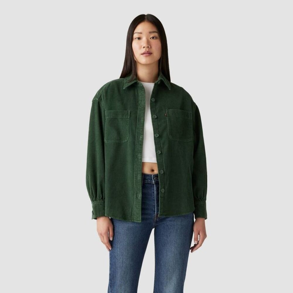 Levi's -  Women's Long Sleeve Orion Corduroy Button-D Green